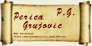 Perica Grujović vizit kartica